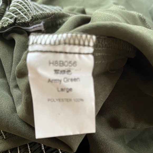 3/$20  Boho Solid Sleeveless Long Length Jumpsuit Baggy Jumpsuit Army Green - Picture 5 of 10